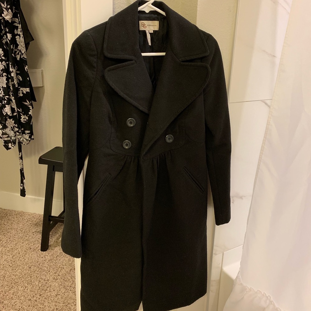 BCBG Felt Trench Coat